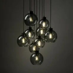 Store Lampa wisząca z różnymi kloszami TK 10208 CUBUS GRAPHITE | Kaja Żyrandole Nowoczesne