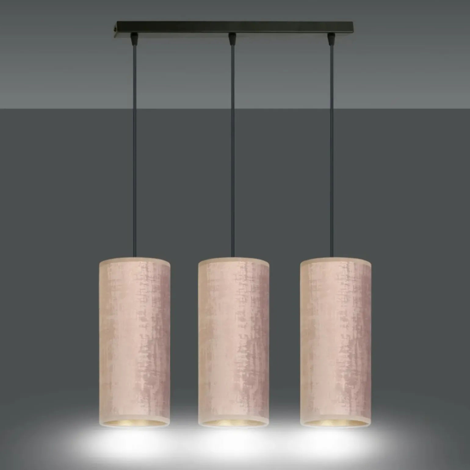 Best Sale Lampa wisząca z różowymi abażurami 1061/3 BENTE | Kaja Oświetlenie Żyrandole Nowoczesne