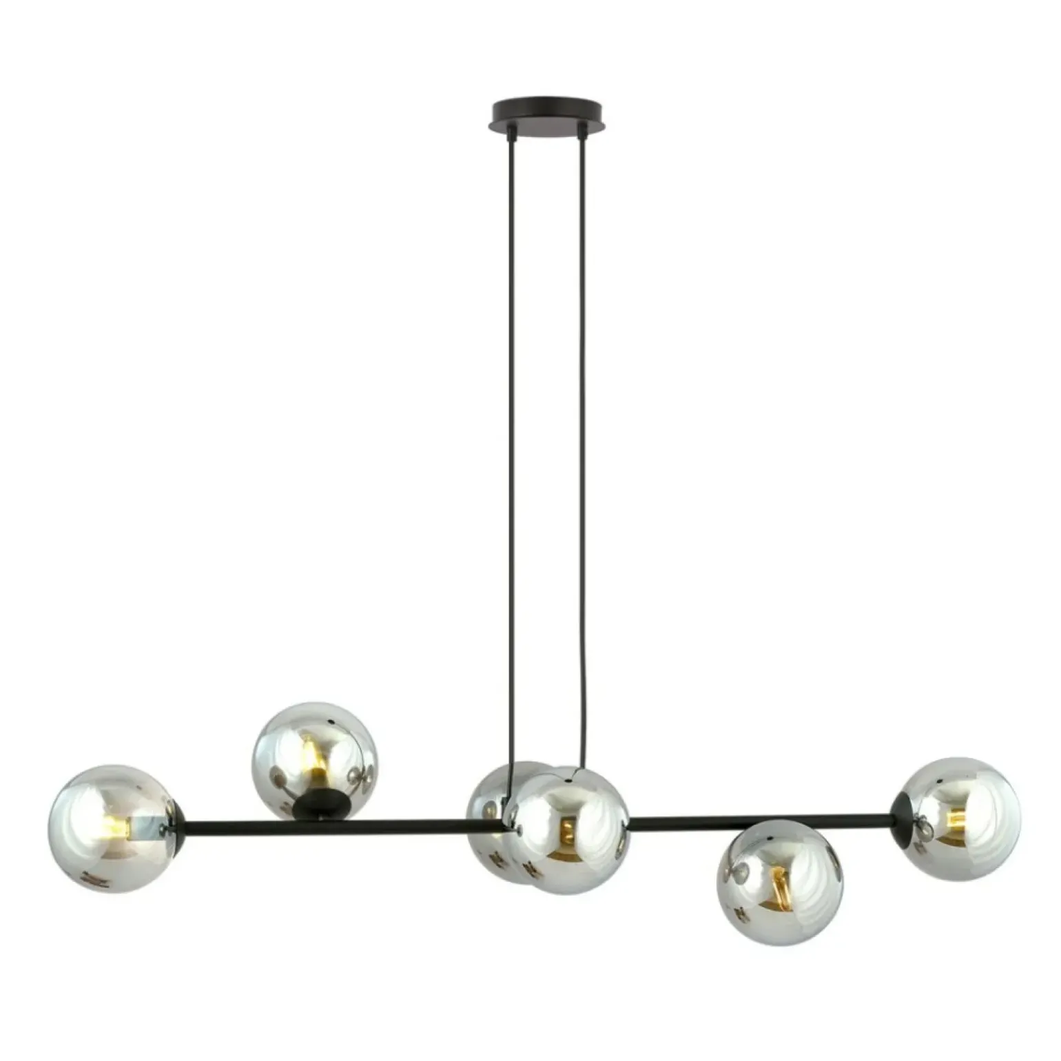 Outlet Lampa wisząca z sześcioma grafitowymi kloszami 875/6 | Kaja Żyrandole Nowoczesne