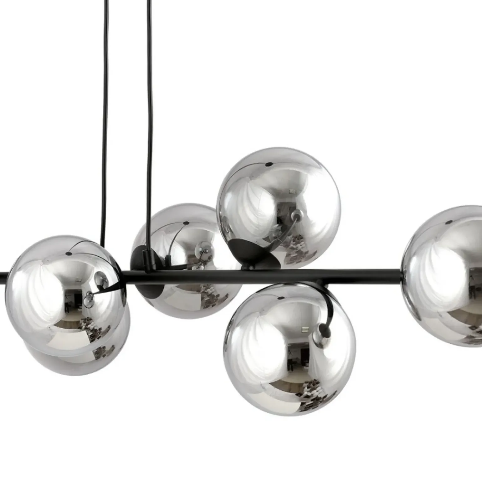 Outlet Lampa wisząca z sześcioma grafitowymi kloszami 875/6 | Kaja Żyrandole Nowoczesne