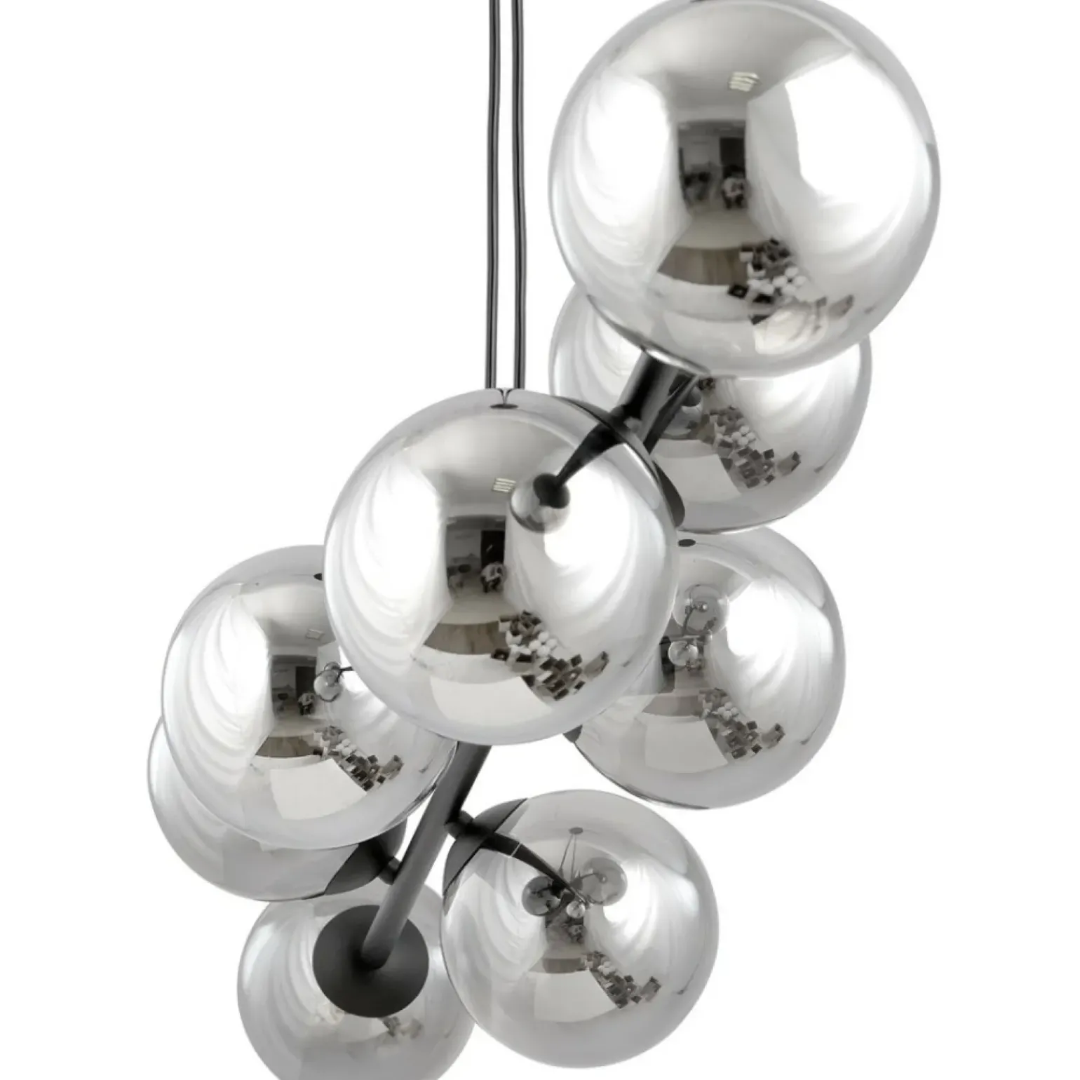 Outlet Lampa wisząca z sześcioma grafitowymi kloszami 875/6 | Kaja Żyrandole Nowoczesne