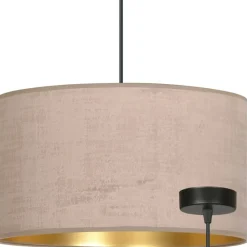 Best Lampa wisząca z szerokim, różowym abażurem 1053/1 HILDE | Kaja Żyrandole Nowoczesne