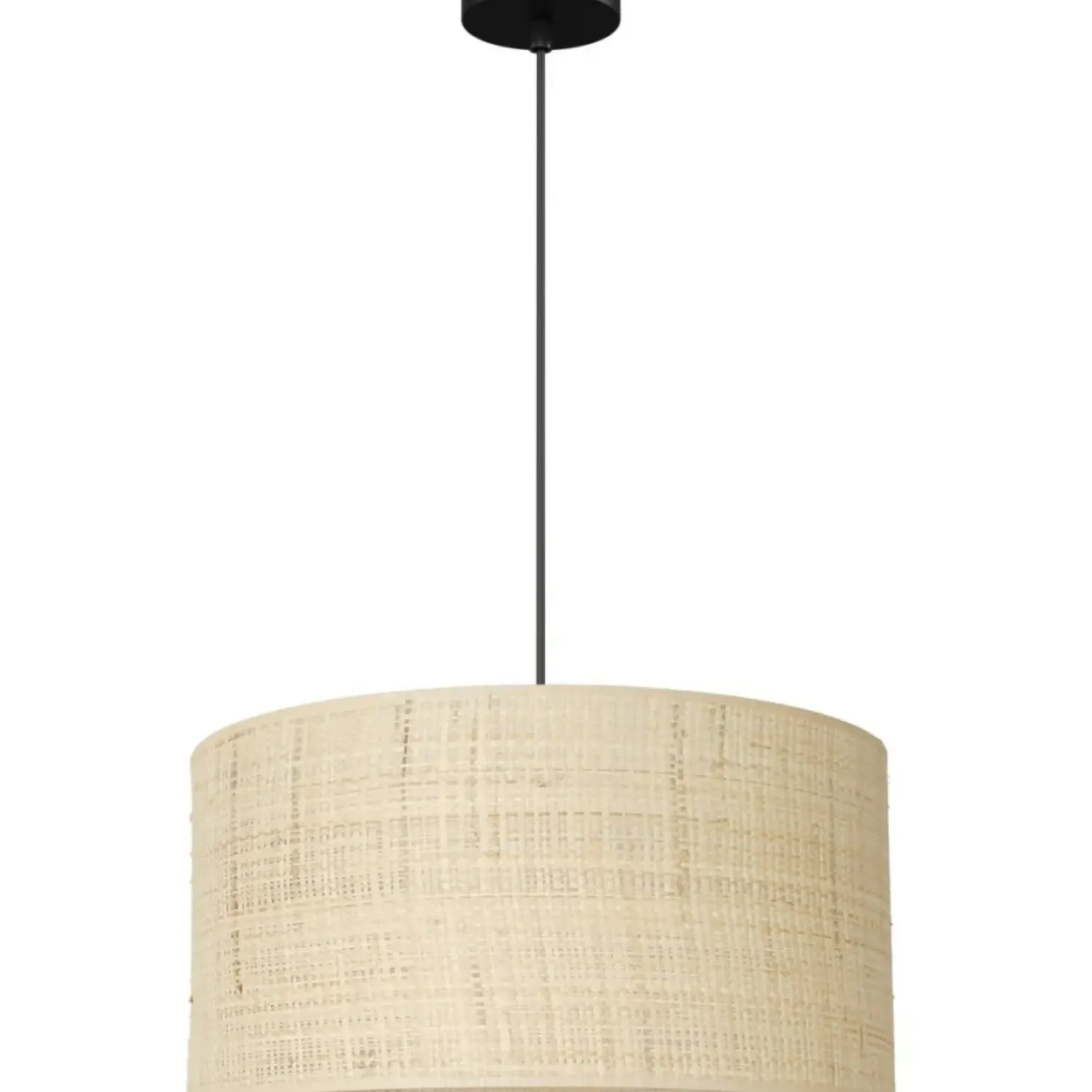 Best Lampa wisząca z szerokim, ratanowym abażurem LX 5280 z serii RATTAN Żyrandole Nowoczesne