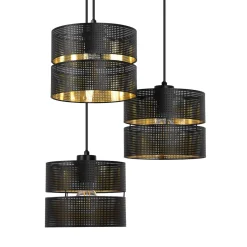 Sklep Kaja Lampa wisząca z trzema ażurowymi abażurami K-5222 z serii ZIMBO | Kaja