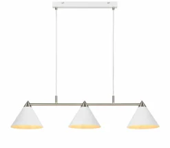 Best Lampa wisząca z trzema kloszami na linkach 108075 | Kaja Oświetlenie Żyrandole Nowoczesne