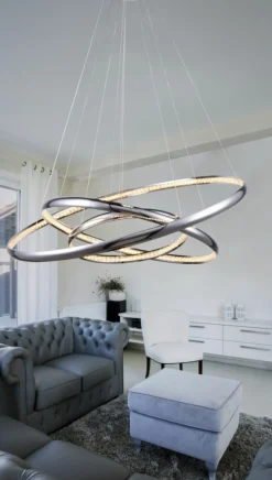 Cheap Lampa wisząca z trzema ledowymi obręczami AZ1609 BRIGHTON | Kaja Żyrandole Nowoczesne