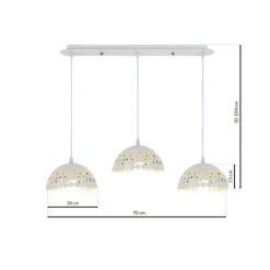 Cheap Lampa wisząca z trzema niezwykłymi kloszami ML6139 z serii LISA | Kaja Oświetlen Żyrandole Nowoczesne