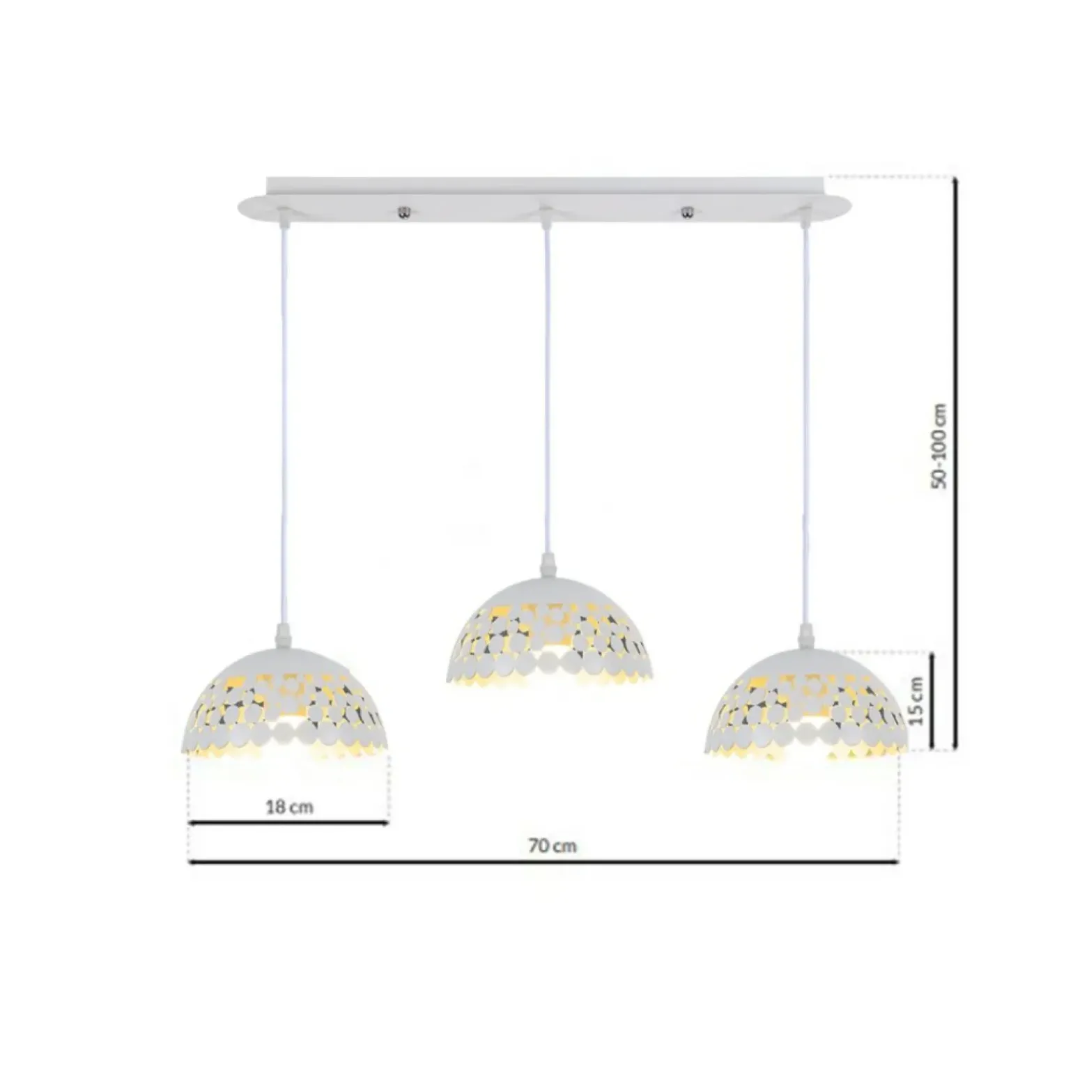 Cheap Lampa wisząca z trzema niezwykłymi kloszami ML6139 z serii LISA | Kaja Oświetlen Żyrandole Nowoczesne