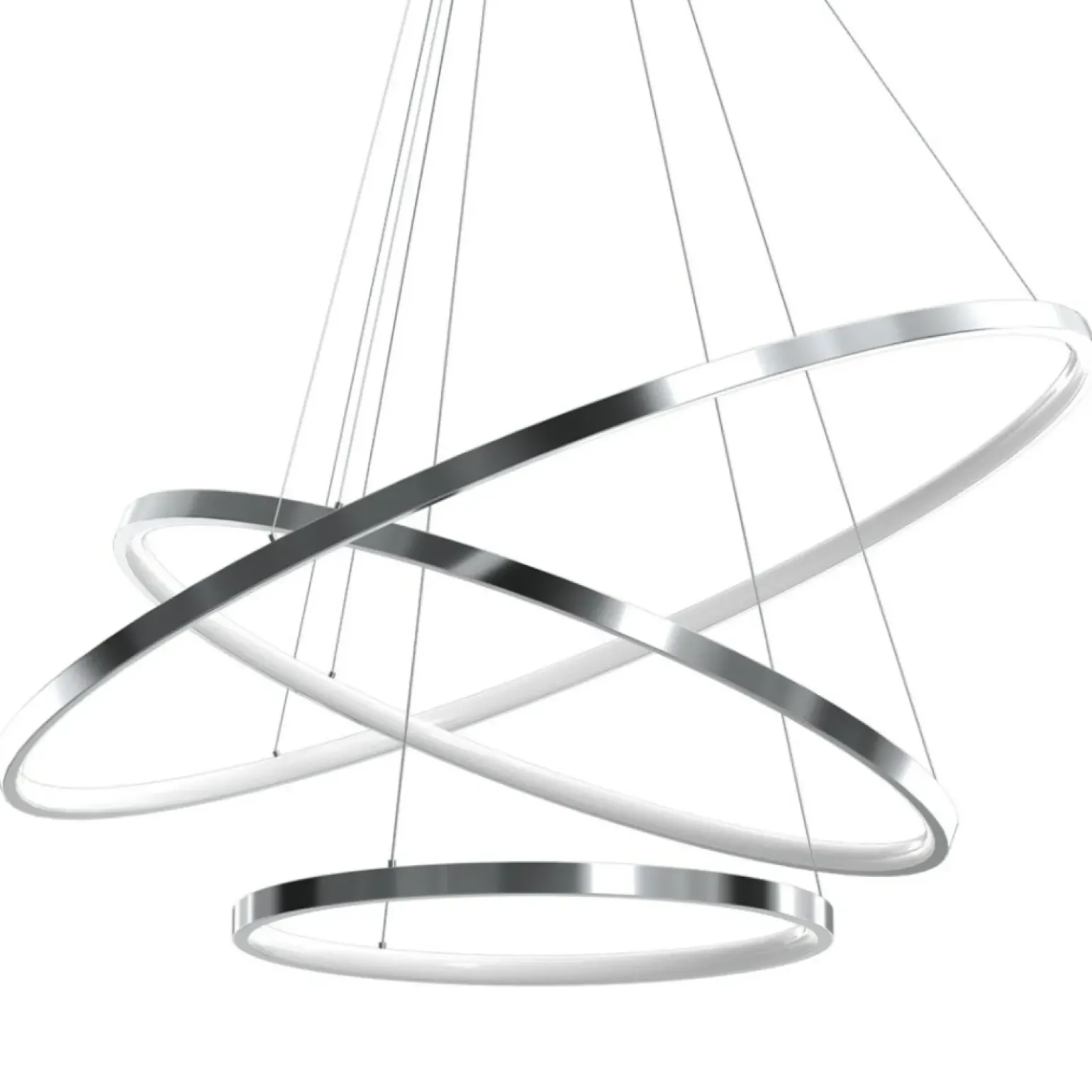 Best Lampa wisząca z trzema okręgami, do salonu ML7946 z serii ROTONDA | Kaja Oświetl Żyrandole Nowoczesne