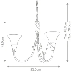 Sklep Kaja Lampa wisząca, z trzema punkami światła EM3-COPPER z serii EMILY