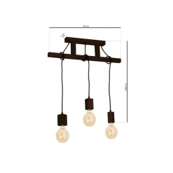 Cheap Lampa wisząca z trzema źródłami światła, na E27 MLP4360 z serii JACK | Kaja Oświ Żyrandole Nowoczesne