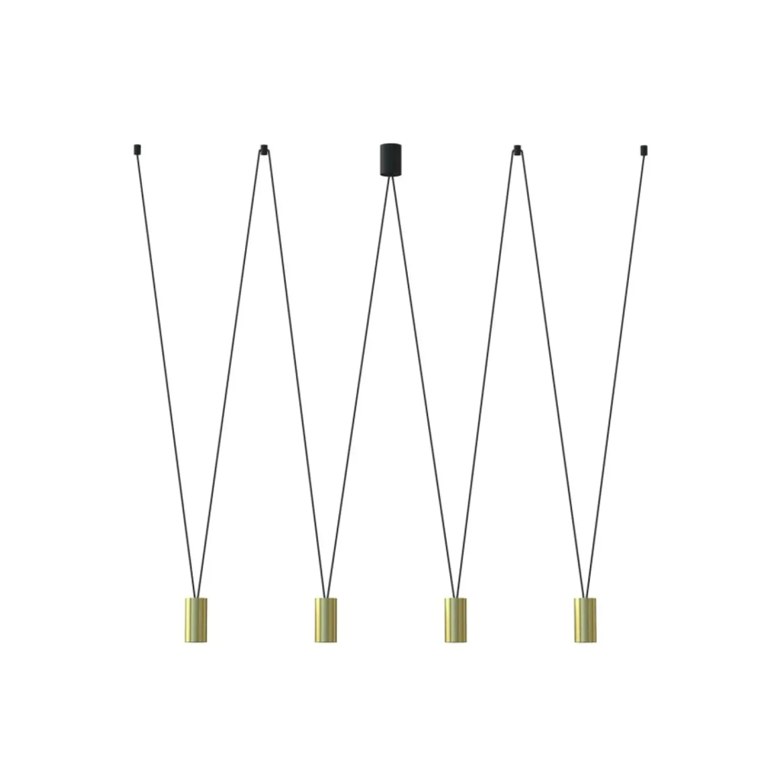 New Lampa wisząca z tubami, w kolorze mosiężnym 7610 | Kaja Oświetlenie Żyrandole Nowoczesne