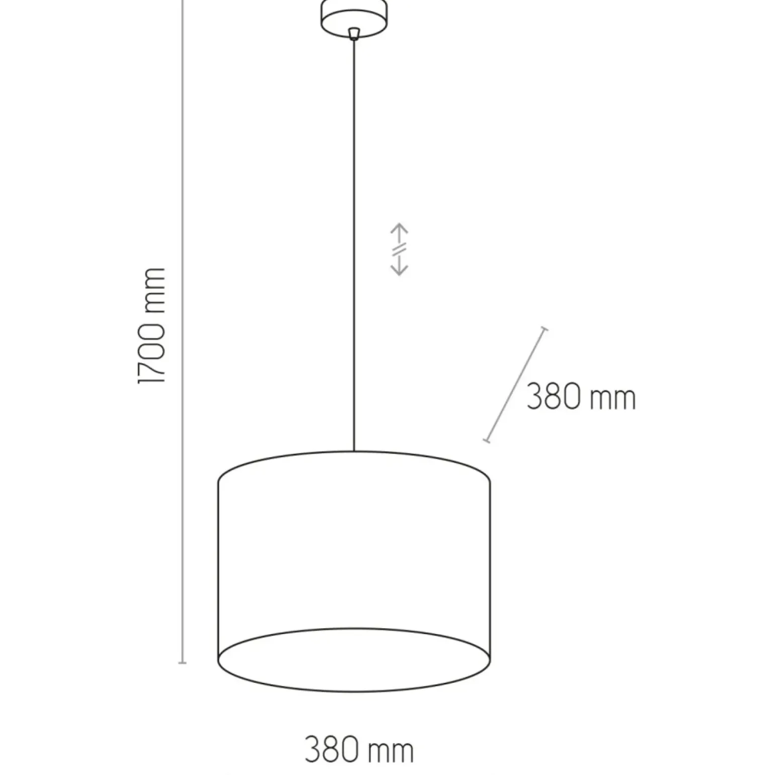 Hot Lampa wisząca z welurowym abażurem TK 6169 TERCINO | Kaja Oświetlenie Żyrandole Nowoczesne