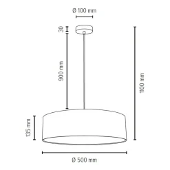 Cheap Lampa wisząca z zamkniętym abażurem ⌀50cm 57850127 JOSEFINA | Kaja Żyrandole Nowoczesne