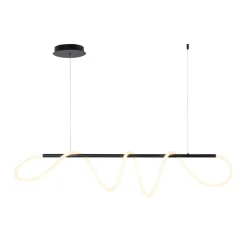 Cheap Lampa wisząca z zawiniętym paskiem LED 20006PM-BK BALBO | Kaja Żyrandole Nowoczesne