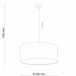 Store Lampa wisząca z zielonym abażurem, do sypialni TK 4657 z serii EARTH Żyrandole Nowoczesne