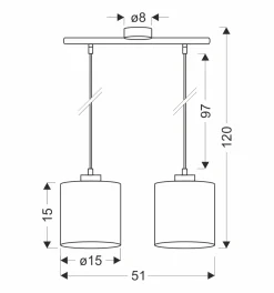 Sklep Kaja Lampa wisząca z zielonymi abażurami 32-20222 PATTI | Kaja Oświetlenie