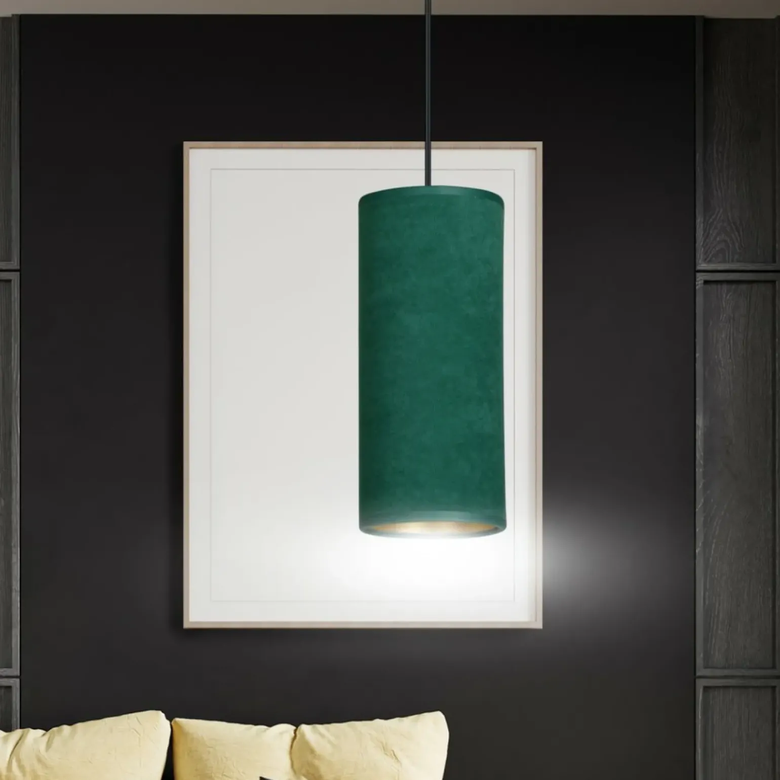 Outlet Lampa wisząca ze smukłym, kolorowym abażurem 1058/1 BENTE | Kaja Żyrandole Nowoczesne