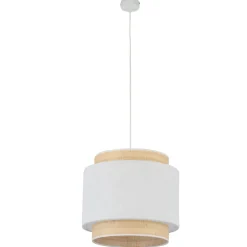 Cheap Lampa wisząca ze słomkowym abażurem boho TK 5653 serii BOHO NEW WHITE Żyrandole Nowoczesne
