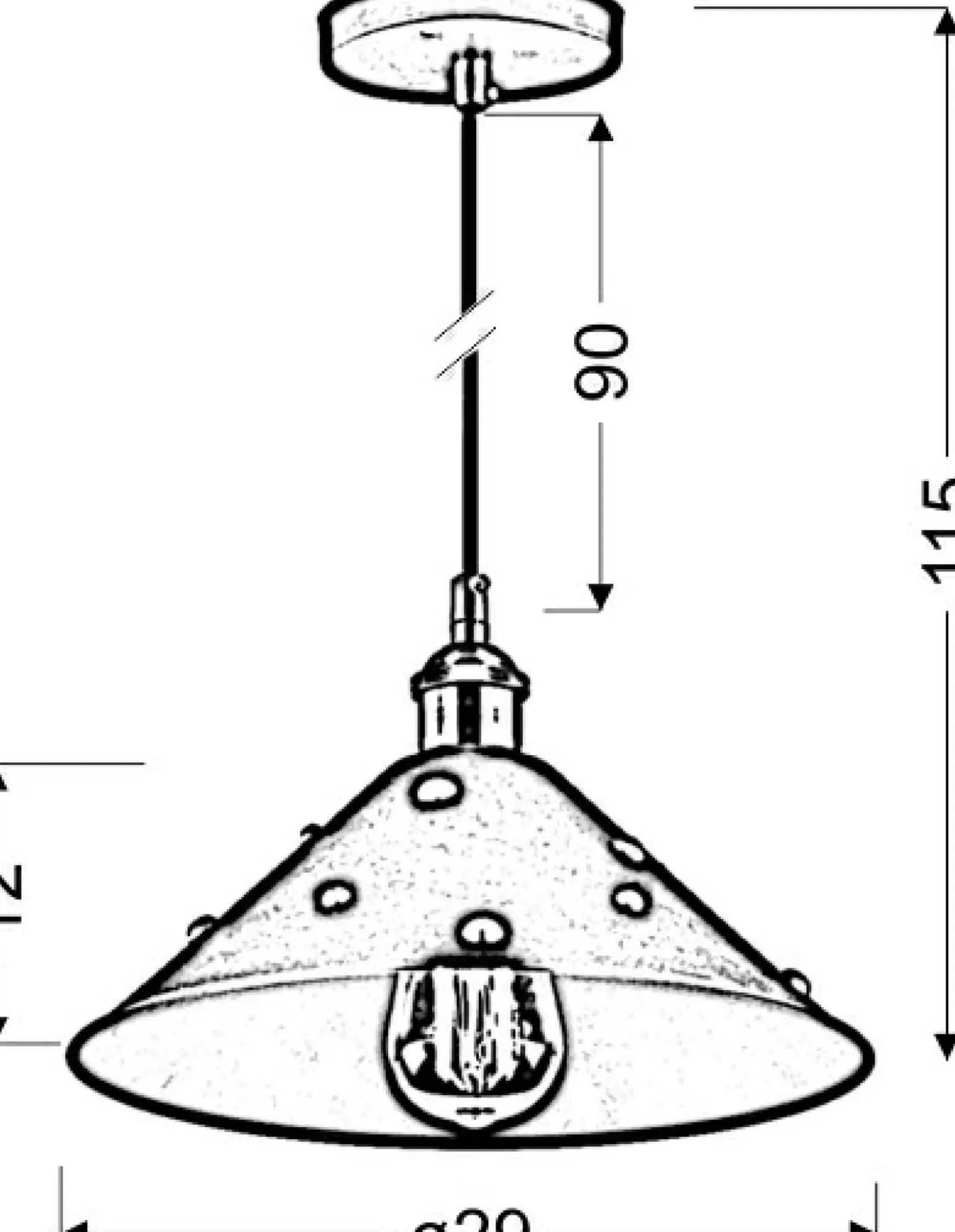 Sklep Kaja Lampa wisząca ze stożkowym kloszem 31-58140 SCRIMI | Kaja Oświetlenie