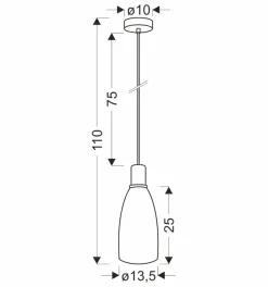 Flash Sale Lampa wisząca ze szklanym, grafitowym kloszem 31-26927 z serii UDIN | Kaja Oświe Żyrandole Nowoczesne