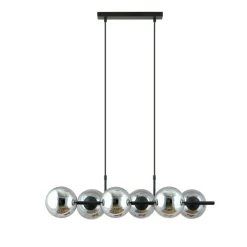 Store Lampa wisząca ze szklanymi kloszami - grafit 1207/6 z serii RORY Żyrandole Nowoczesne
