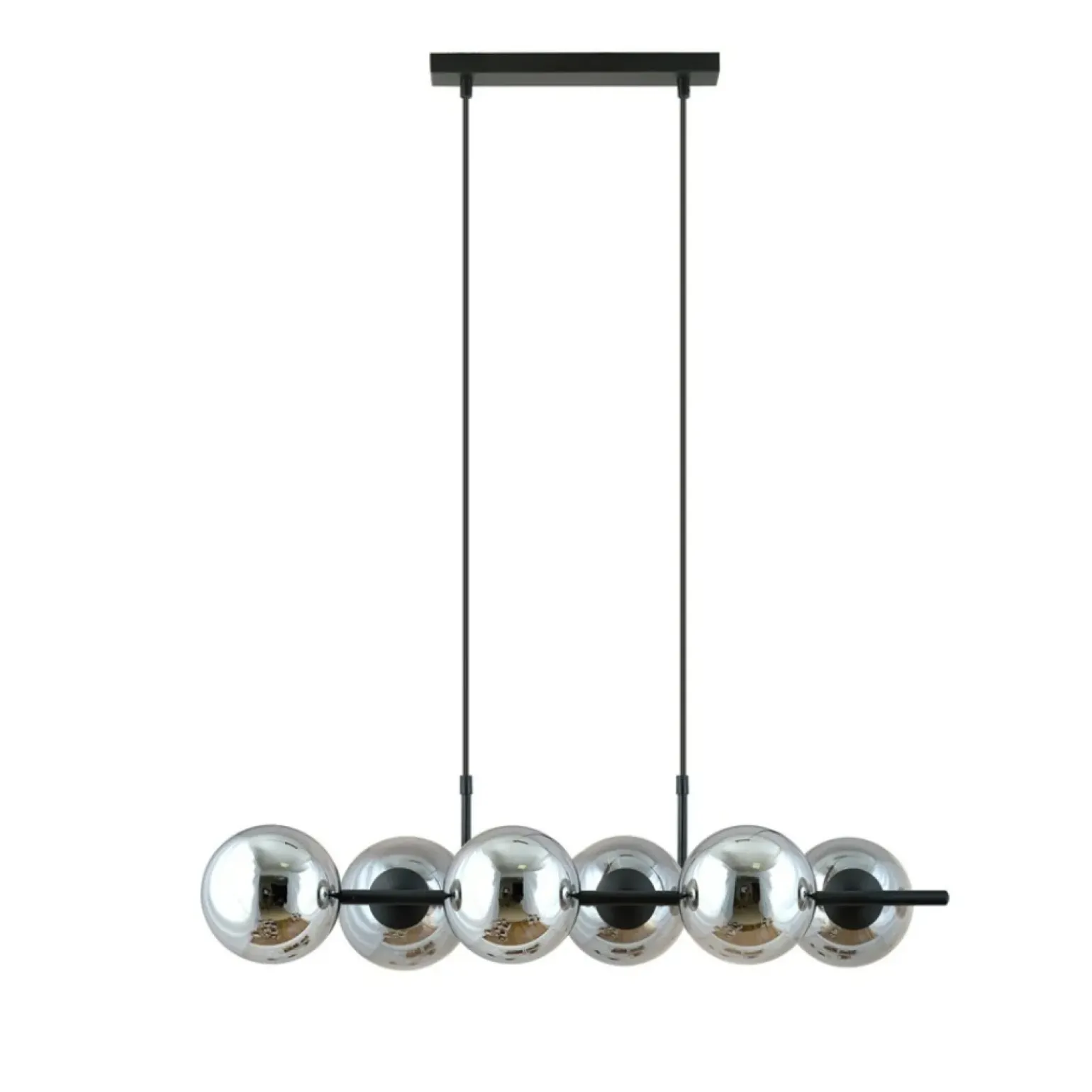 Store Lampa wisząca ze szklanymi kloszami - grafit 1207/6 z serii RORY Żyrandole Nowoczesne