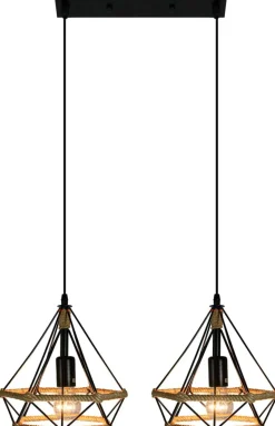 Cheap Lampa wisząca ze sznurkiem 8803/2 ZWIS - 06 PIRAMIDA | Kaja Żyrandole Nowoczesne