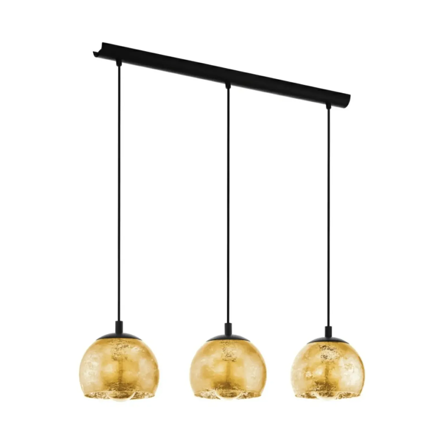 Store Lampa wisząca ze złotymi kloszami 98525 ALBARACCIN | Kaja Oświetlenie Żyrandole Nowoczesne