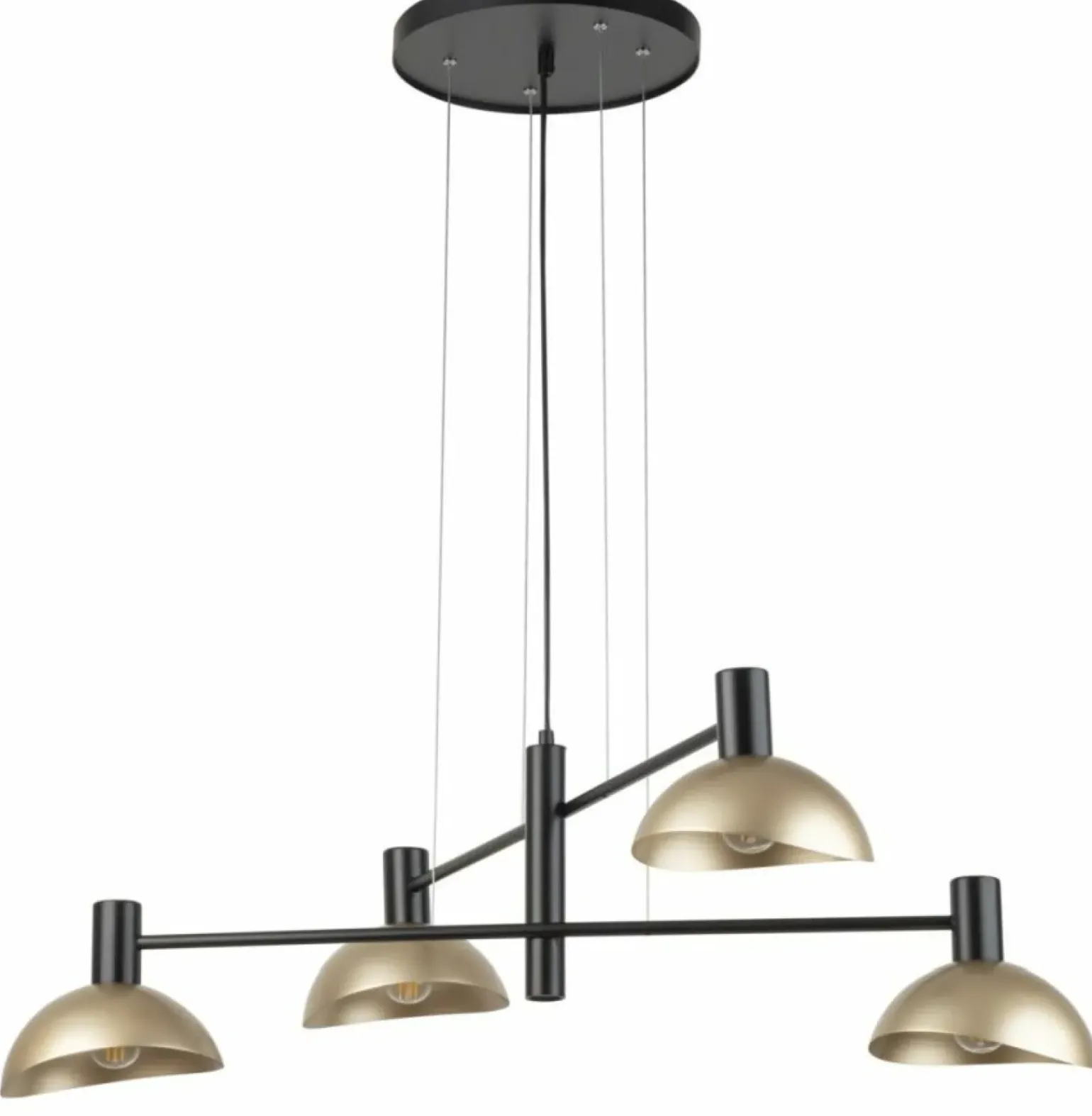 Store Lampa wisząca ze złotymi, otwartymi kloszami SIG 40568 ARTIS | Kaja Żyrandole Nowoczesne