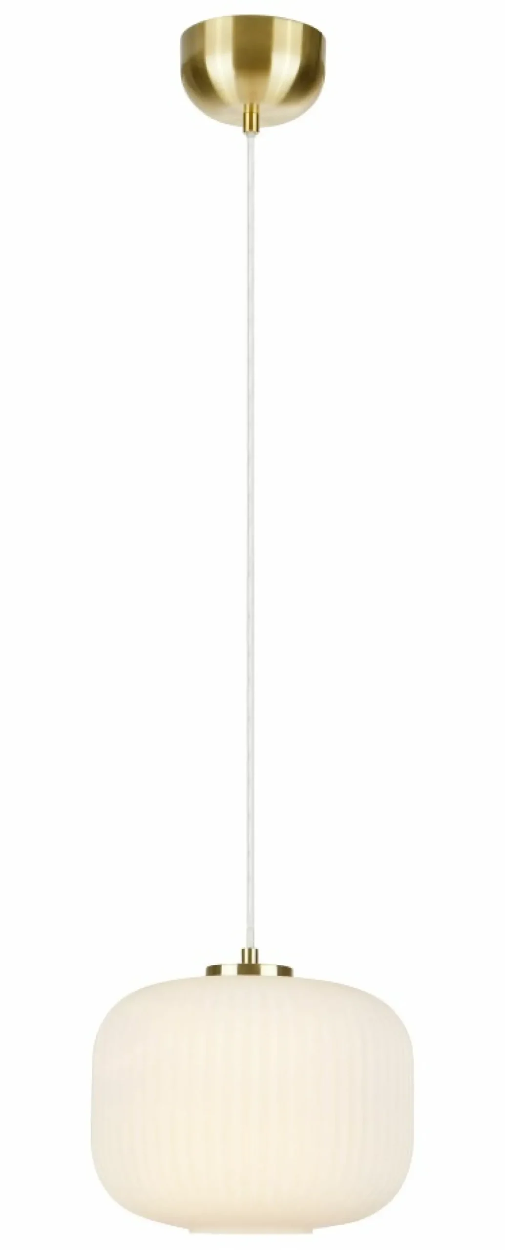 Store Lampa wisząca złota podsufitka i biały klosz 107918 | Kaja Oświetlenie Żyrandole Nowoczesne