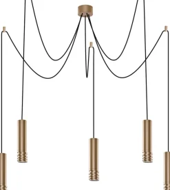 Shop Lampa wisząca złota typu pająk regulowana AZ3407 LOCUS | Kaja Żyrandole Nowoczesne