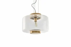 Clearance Lampa wisząca złota z szerokim kloszem AZ3343 SOREL | Kaja Oświetlenie Żyrandole Nowoczesne