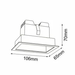 Sklep Kaja Lampa wpuszczana, ciepłe światło LED 4W 3000K ANT 3044 A-GLARE | Kaja