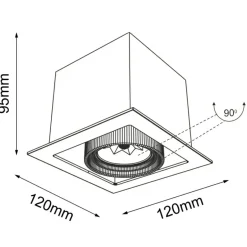 Sklep Kaja Lampa wpuszczana oczko z gwintem GU10 ANT 3304 EBINO | Kaja
