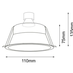 Sklep Kaja Lampa wpuszczana, okrągłe oczko na żarówkę GU10 ANT 3326 KAMI | Kaja