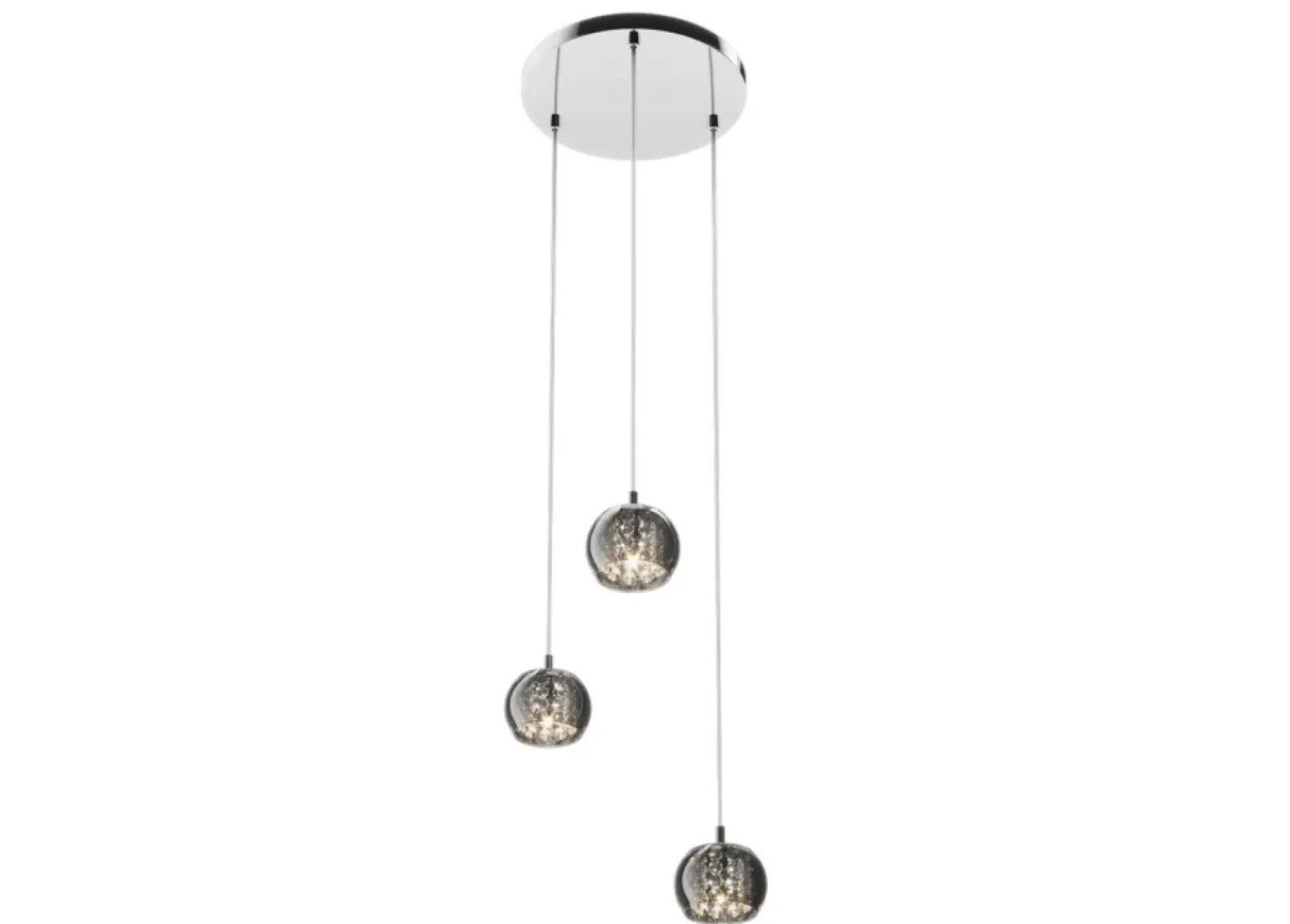 Hot Lampa z 3 dekoracyjnymi kloszami P0076-03M-B5FZ CRYSTAL | Kaja Żyrandole Nowoczesne