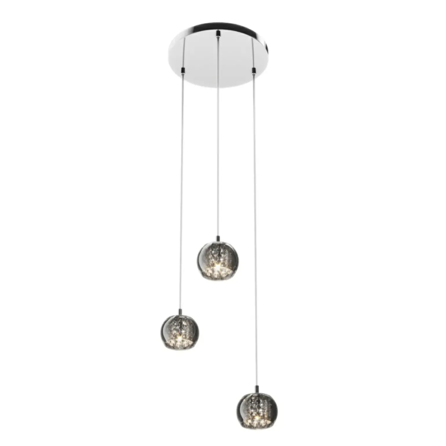 Hot Lampa z 3 dekoracyjnymi kloszami P0076-03M-B5FZ CRYSTAL | Kaja Żyrandole Nowoczesne