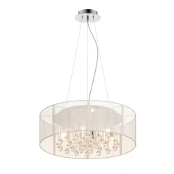 Outlet Lampa z abażurem i kryształkami RLD92193-6 ARTEMIDA | Kaja Żyrandole Nowoczesne