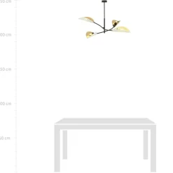 Cheap Lampa z biało-złotymi, otwartymi abażurami 1107/4 LOTUS | Kaja Żyrandole Nowoczesne