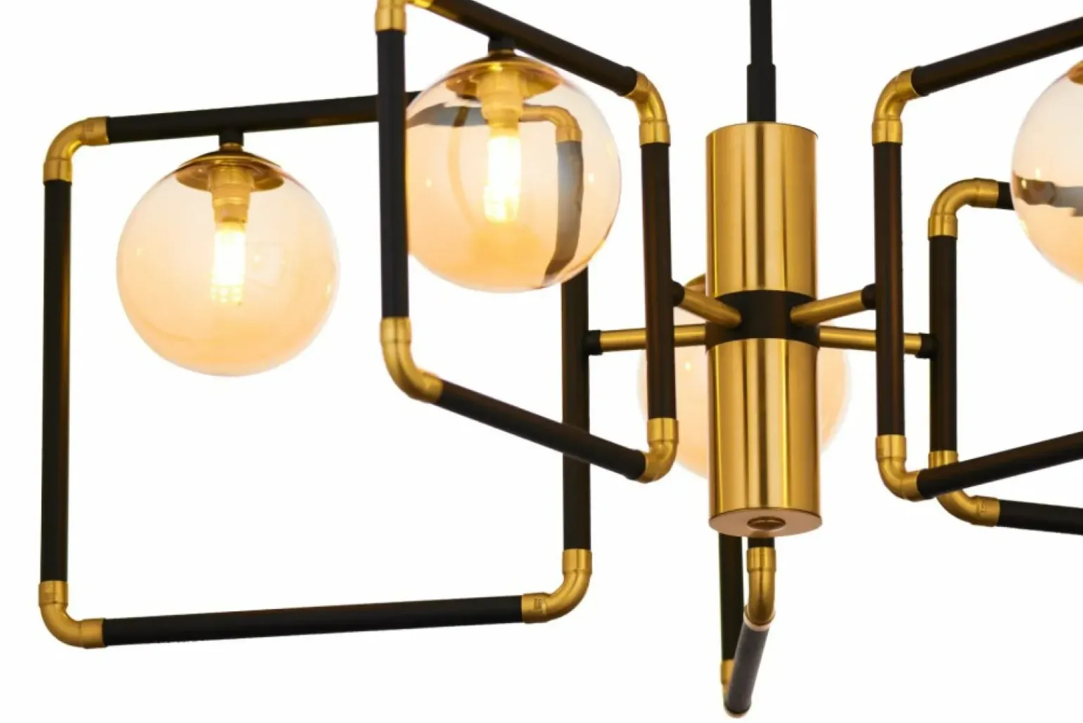 Best Lampa z bursztynowymi kloszami JUP 1984 IR5 CZ/MS BU IBRA | Kaja Żyrandole Nowoczesne