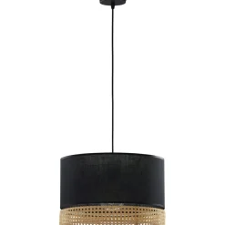 Cheap Lampa z czarno-ratanowym abażurem TK 6543 PAGLIA | Kaja Oświetlenie Żyrandole Nowoczesne