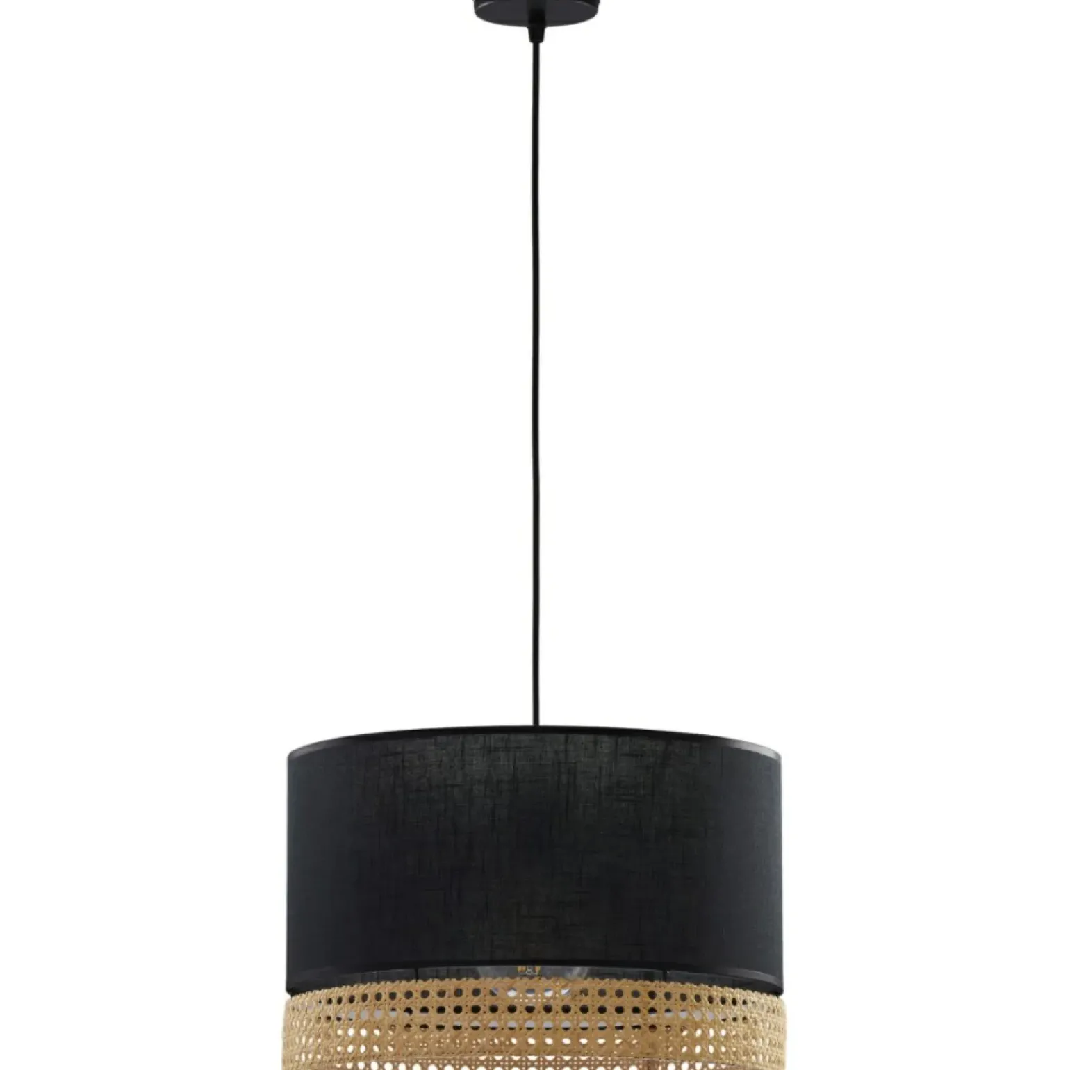 Cheap Lampa z czarno-ratanowym abażurem TK 6543 PAGLIA | Kaja Oświetlenie Żyrandole Nowoczesne