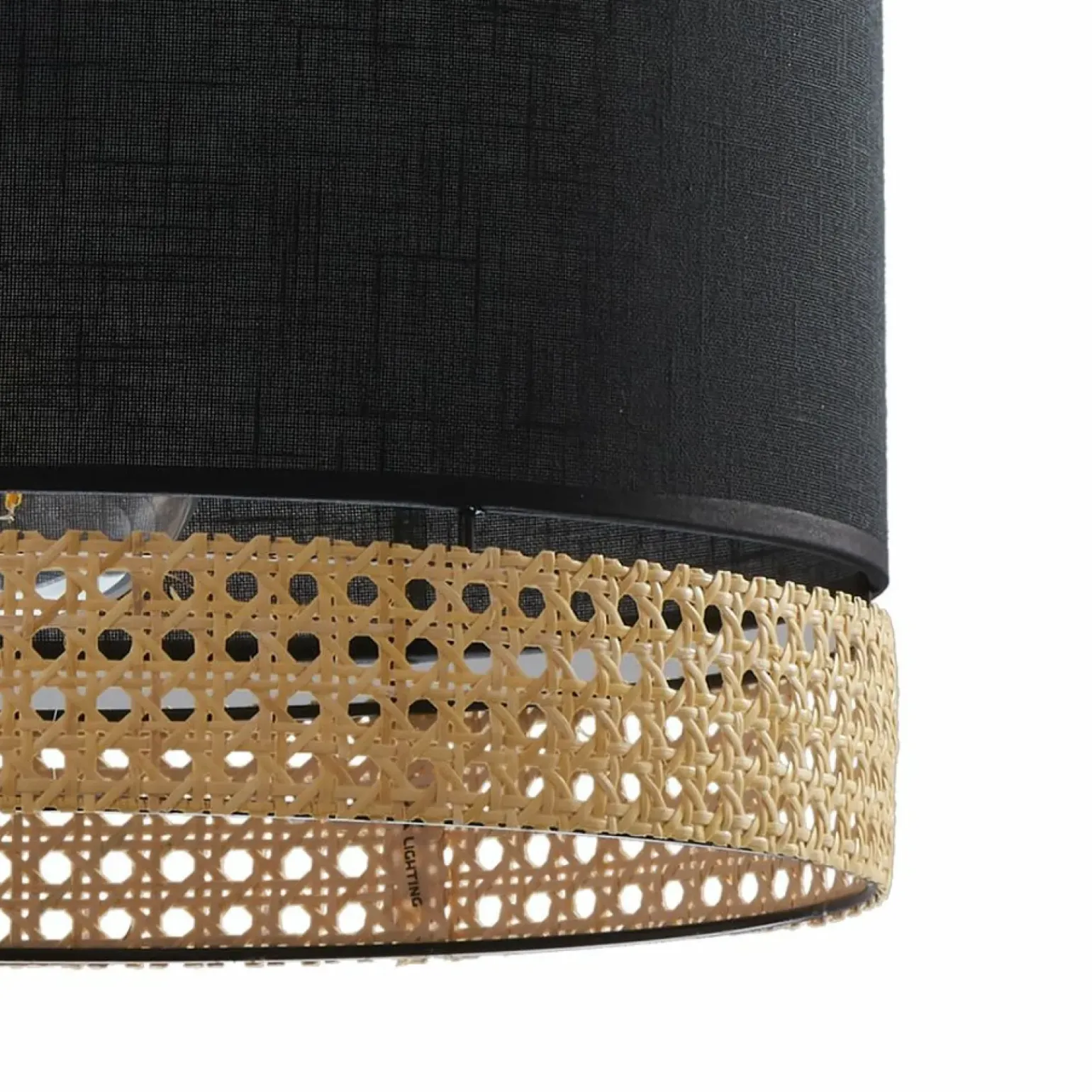 Cheap Lampa z czarno-ratanowym abażurem TK 6543 PAGLIA | Kaja Oświetlenie Żyrandole Nowoczesne