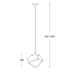 Hot Lampa z dekoracyjnym kloszem P0488-01A-F4AC ROCK| Kaja Oświetlenie Żyrandole Nowoczesne