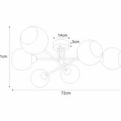 Sale Lampa z dekoracyjnymi kloszami K-JSL-1302/6 FONS | Kaja Oświetlenie Żyrandole Nowoczesne