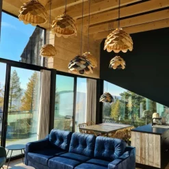 Discount Lampa z drewnianym abażurem ⌀35cm LP-101335/1P S BURGO | Kaja Żyrandole Nowoczesne