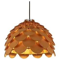 Discount Lampa z drewnianym abażurem ⌀35cm LP-101335/1P S BURGO | Kaja Żyrandole Nowoczesne