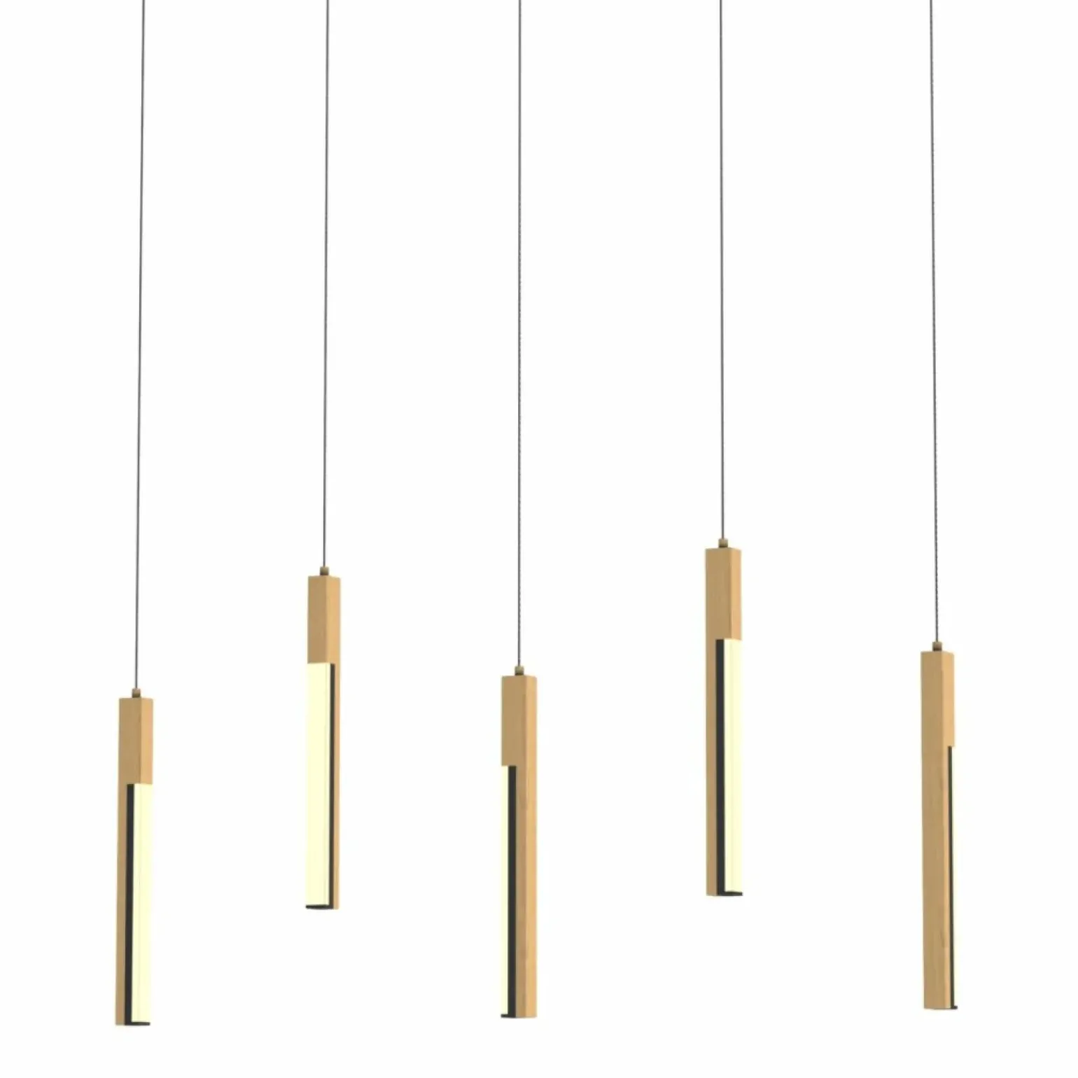 Fashion Lampa z drewnianymi, ledowymi zwisami MD4768-5-3BMT ELIOT | Kaja Żyrandole Nowoczesne