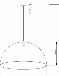 Shop Lampa z dużym, kopułowym kloszem SIG 30126 z serii SFERA 90 CZ/MIEDŹ Żyrandole Nowoczesne
